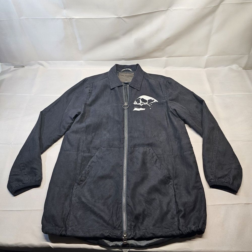 True Religion Suede Drawstring Adjustable Length  Jacket Men‎ Size Small